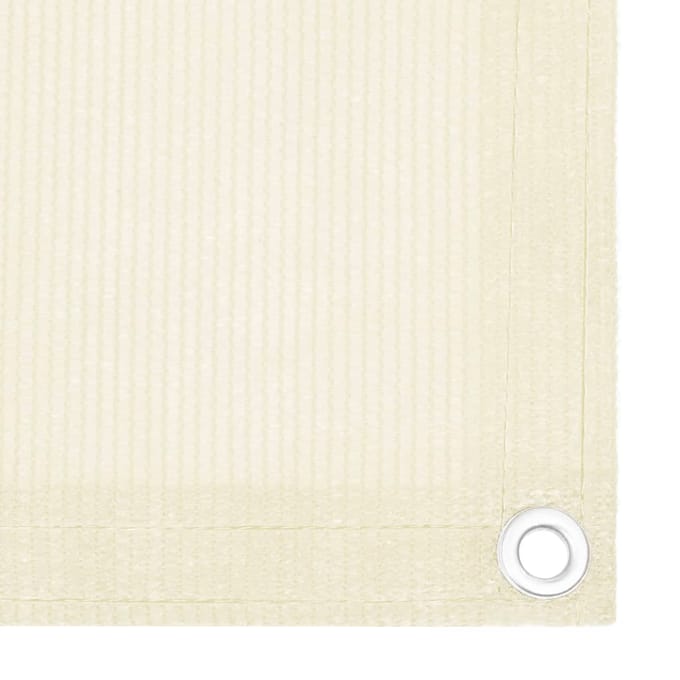 vidaXL - Balkonscherm - 90x300 - cm - HDPE - crèmekleurig