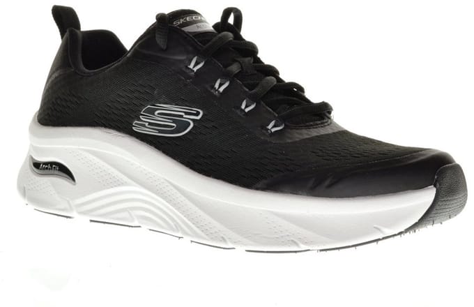 Skechers Zwarte Herensneaker Arch Fit Witte Zool maat 42.5