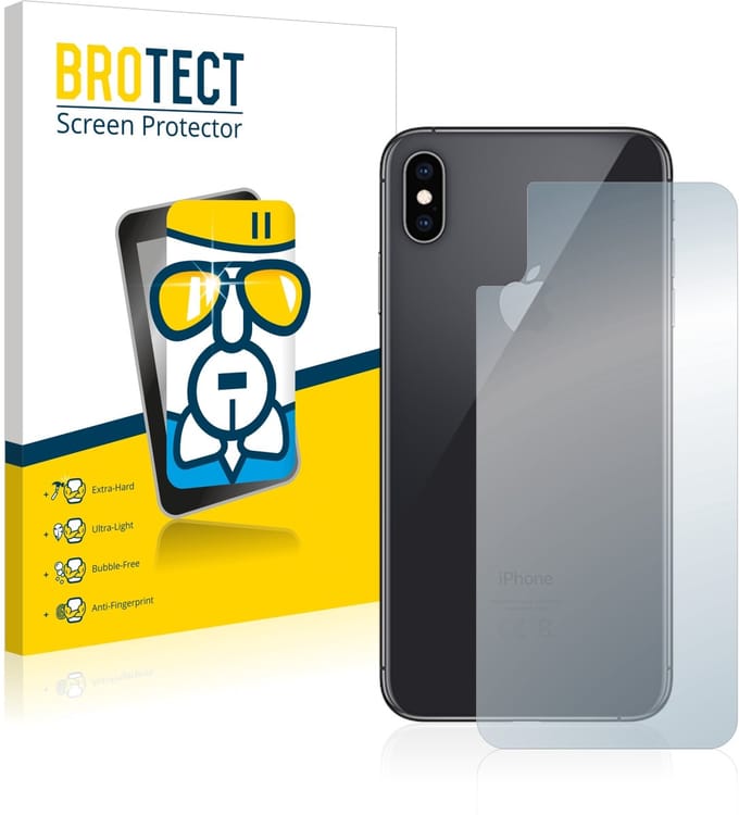 Screenprotector voor Apple iPhone Xs Max (Achterkant) Beschermglas transparant