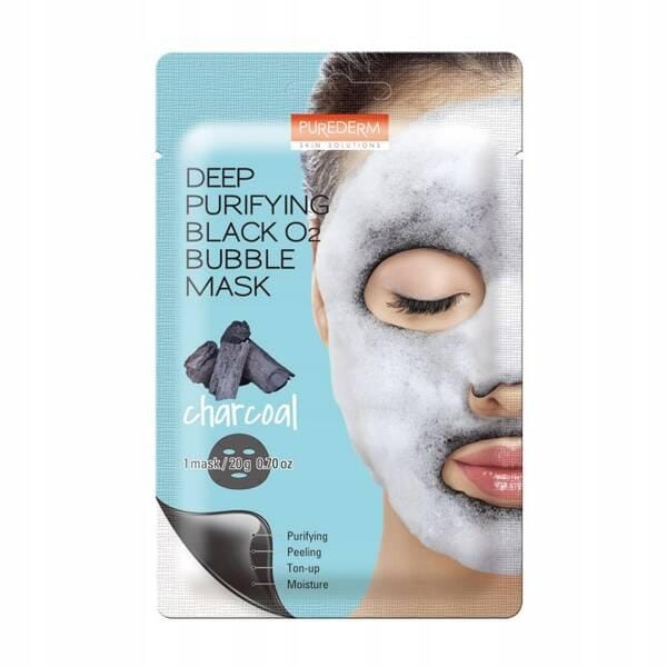 Purederm Bubble Bruisend Gezichtsmasker Veganistisch Houtskool 20G