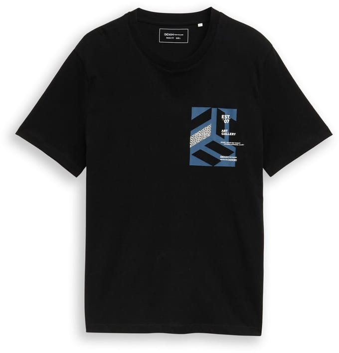 Tom Tailor Denim - T-shirt met print - Maat S - Black