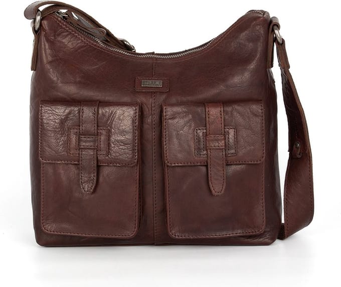 Leren Crossbodytas - Arizona - Donkerbruin