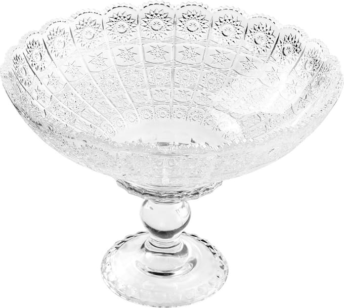 Clayre & Eef Schaal Ø 32x21 cm Transparant Glas