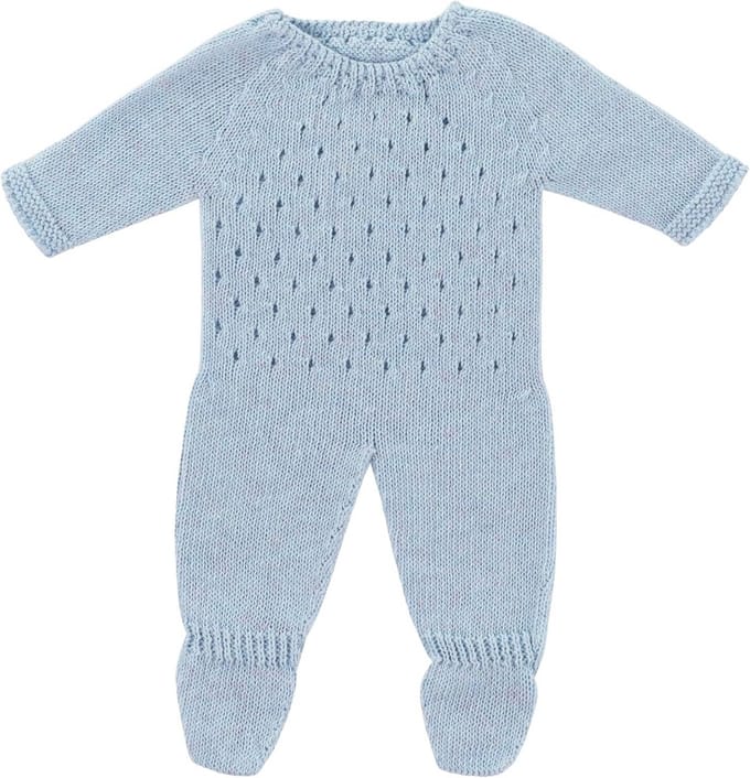 Gebreide Pop Pyjama Blauw 38 cm – Duurzaam en Gemaakt in Spanje