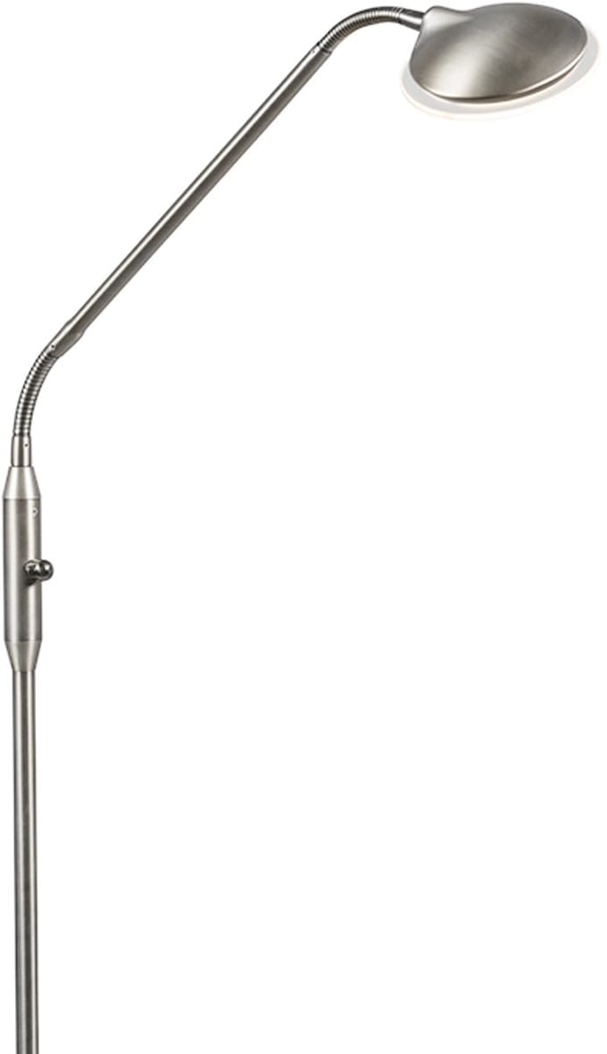 QAZQA Eva fl Staande leeslamp - 1 lichts - H 1580 mm - Staal