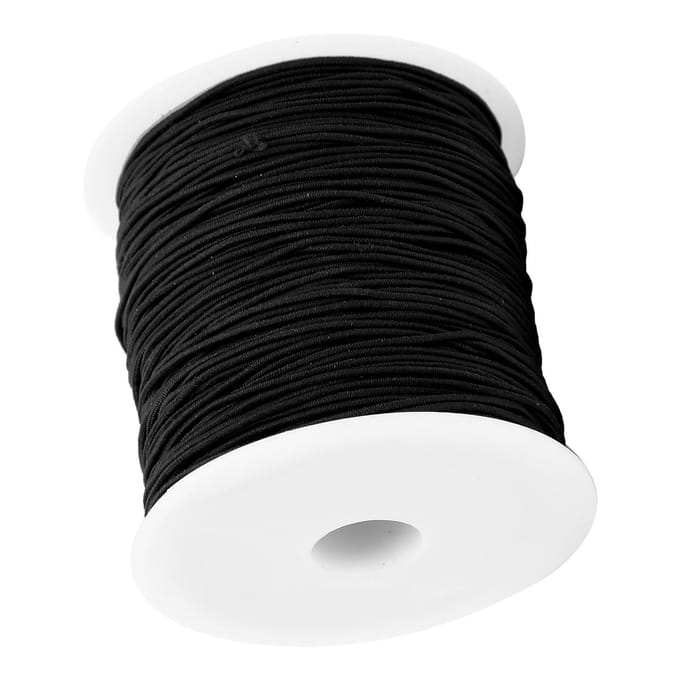 1mm X 100m Elastisch Draad Elastisch Koord voor DIY Kralen Rijgdraad Touw Sieraden Armband Maakkoord Zwart black