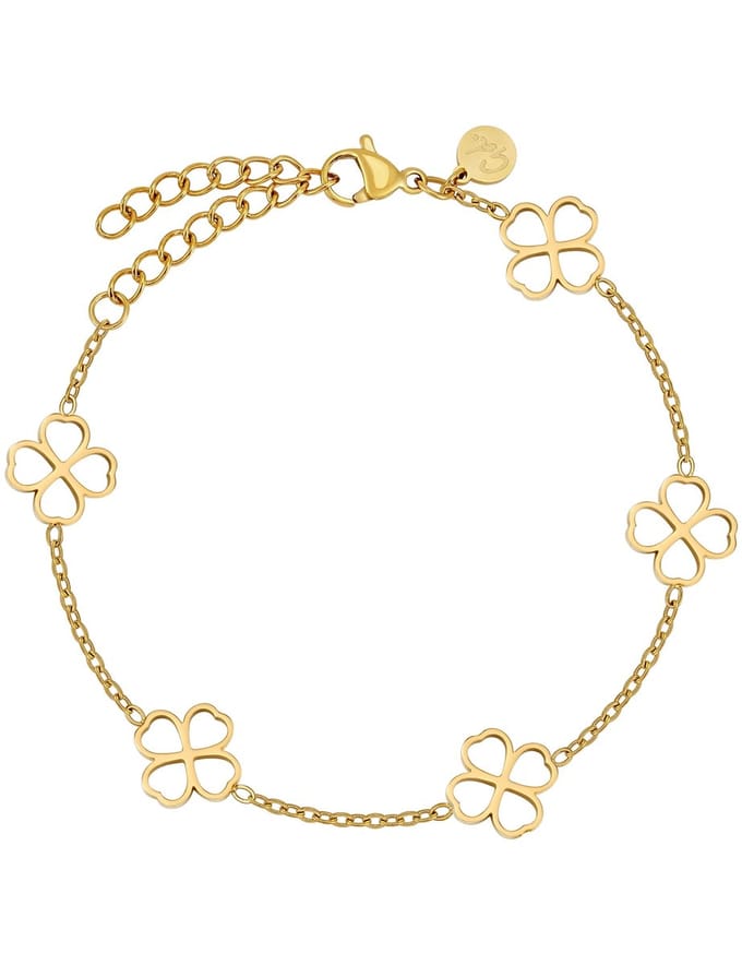 good.designs Allergievriendelijke armband met klavertje