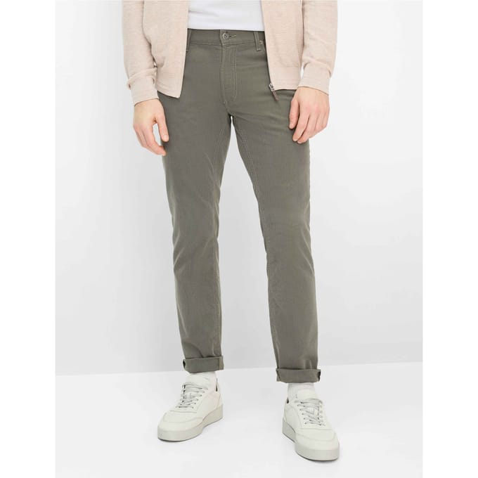 Brax Heren Broek  Style CHUCK OLIVE Groen Olijf, groen - olijf, maat 35/32