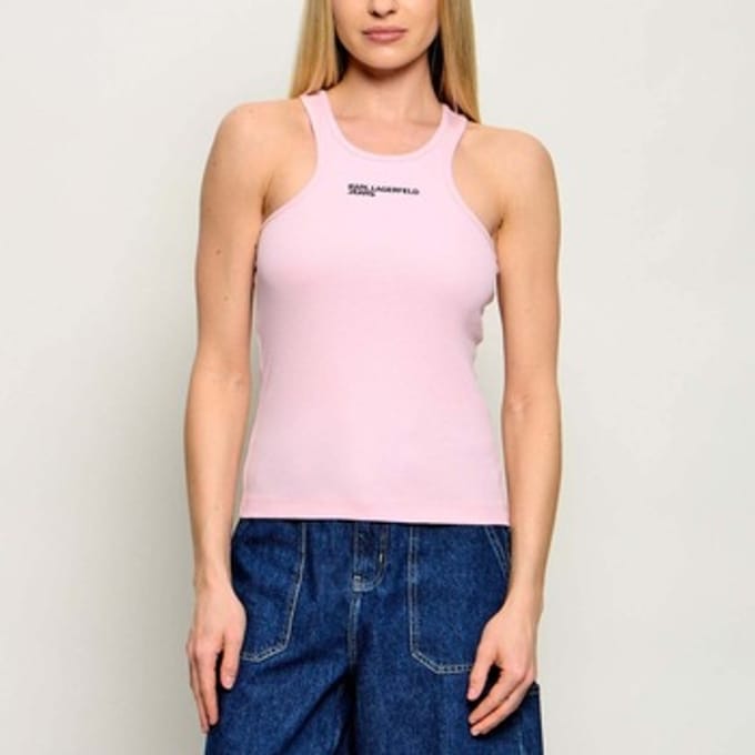 T-shirt Karl Lagerfeld Klj Ribbed Logo Tank