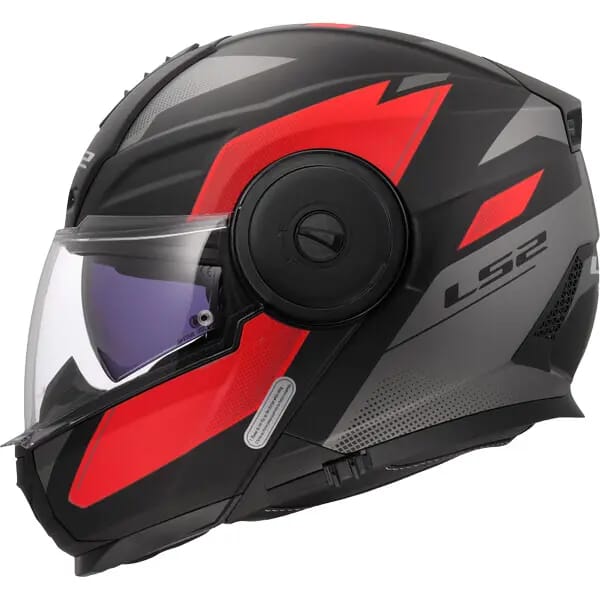 LS2 FF902 Scope II Duria Zwart Rood 06 Systeemhelm - Maat 3XL - Helm