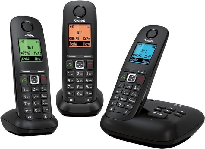 Draadloze DECT Analoog Telefoon Met Antwoordapparaat Drie Handsets