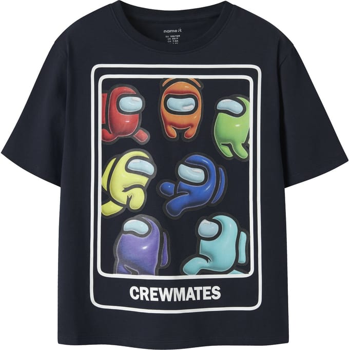NAME IT - NKMFABRON AMONGUS SS NREG TOP BOX SKY - Jongens - T-shirts