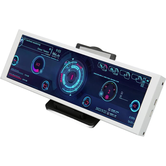 Moniteur de Température PC 7,9 pouces Boîtier Métal IPS CPU GPU SSD Moniteur de Température de Données Panneau pour AIDA64 Carte Pilote Matériel