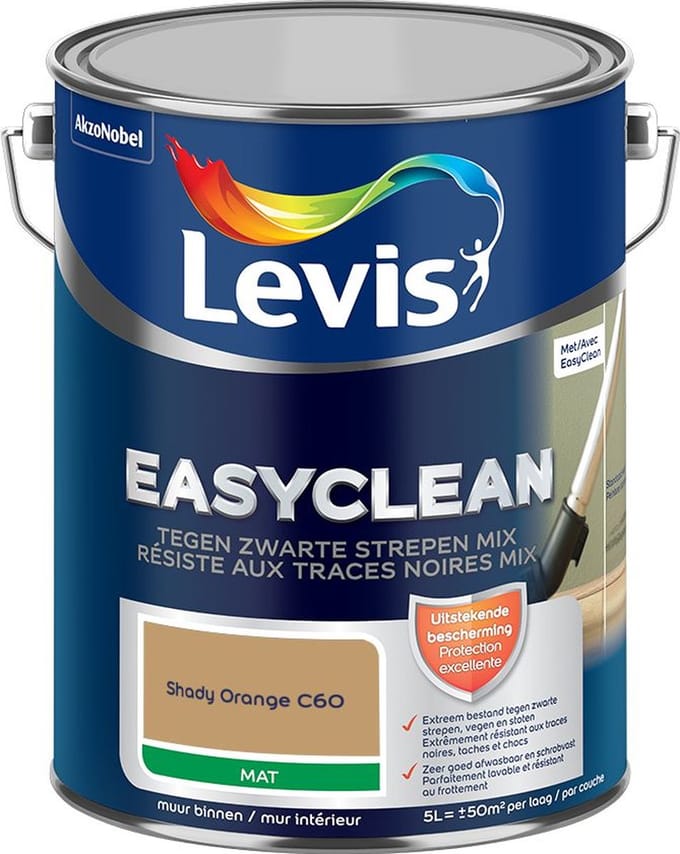 Levis - Easyclean Tegen Zwarte Strepen Mix - Shady Orange C60 - Mengverf - 5 L