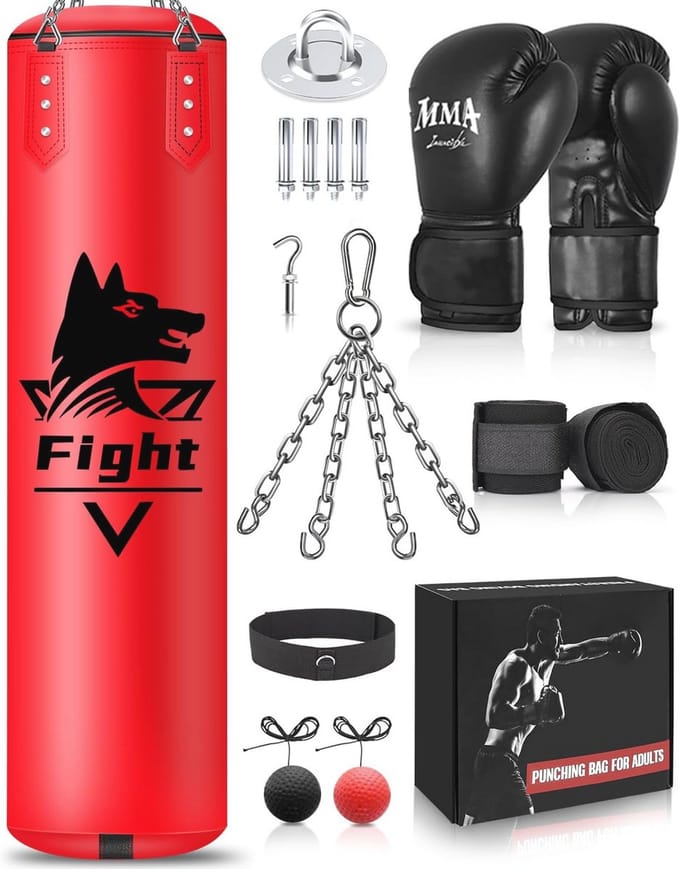 Zware Bokszak Set met Handschoenen en Accessoires voor Bokstraining