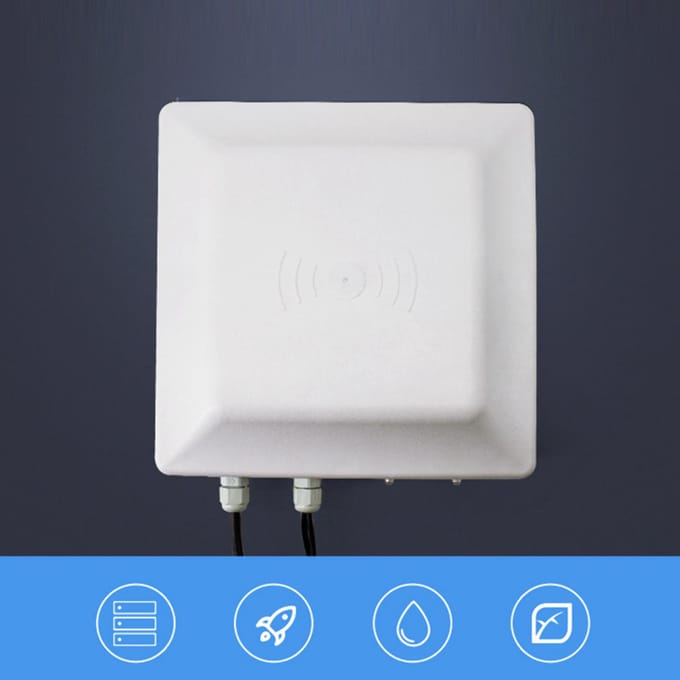 UHF Passieve Elektronische Tag RFID Parkeerplaats Afstandsbediening Toegangscontrole Leeskop white