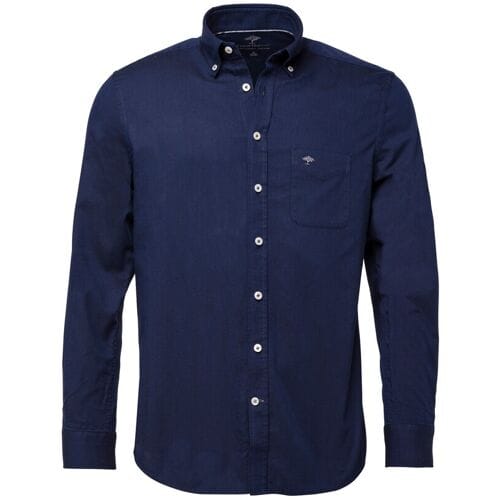 Fynch-Hatton Overhemd All-Season Oxford Uni Navy / male