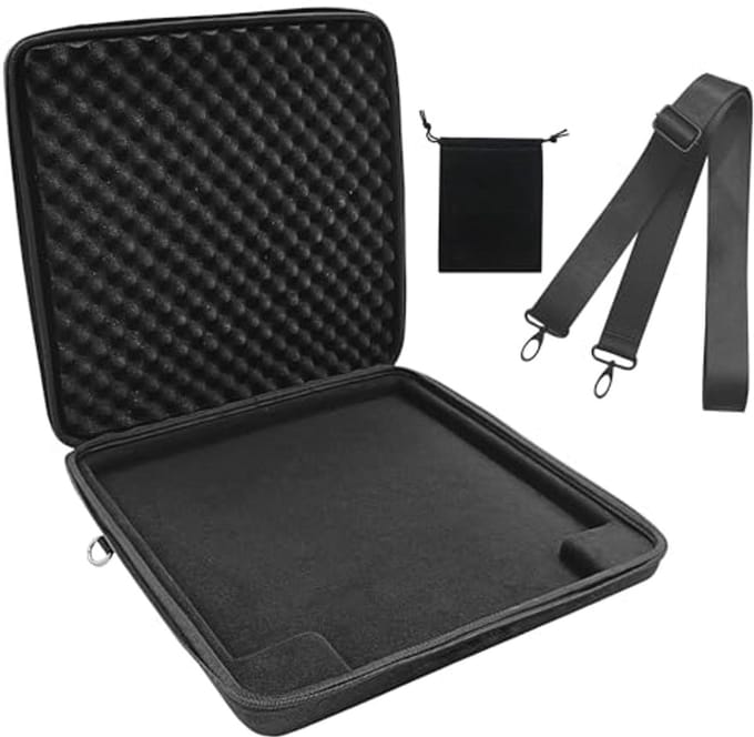 Audio Workstation Controller Case voor Music Production – Hard Shell met Crossbody Strap, EVA Shell en Fleece Voering, Zwart