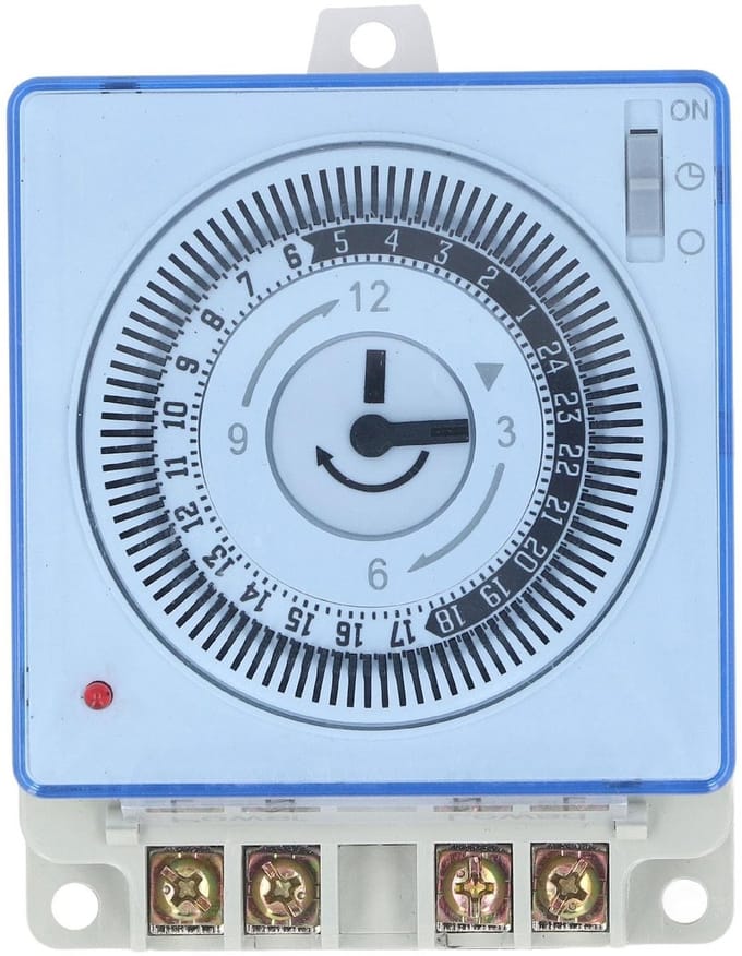 Allecto - Mechanische Tijdschakelaar - Programmeerbare Schakeltimer - Betrouwbare Bediening - Compact Formaat - Dagelijkse Lichttimer - Geschikt vo...