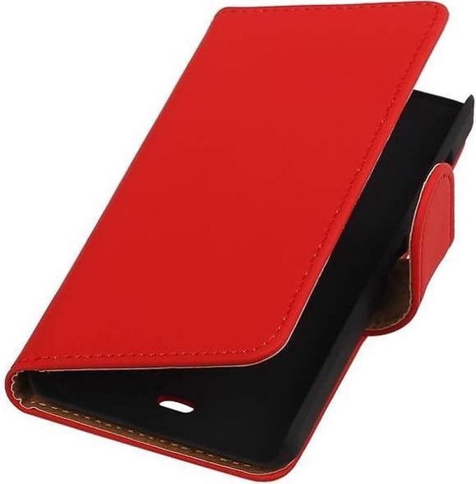 Bookstyle Wallet Case Hoesjes Geschikt voor Microsoft Lumia 430 Rood