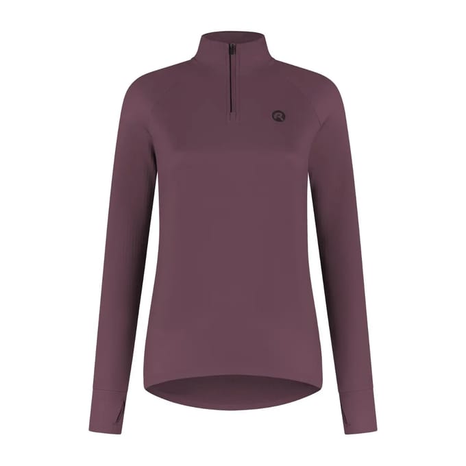Rogelli Essential Dames Hardloopshirt - Lange Mouw - Duimgat - Aubergine