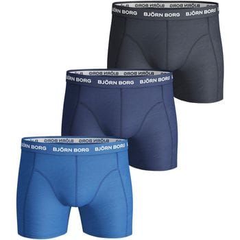 Bjorn Borg Solid Essential Heren Boxershort-3P-Blauw-Maat XXL