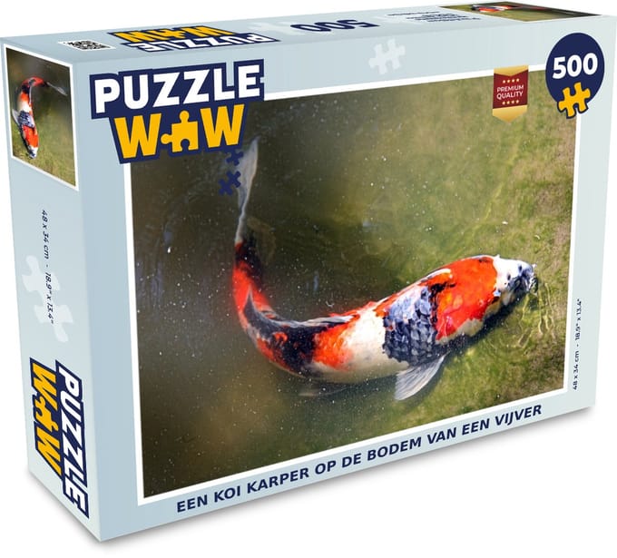 Puzzel Een koi karper op de bodem van een vijver - Legpuzzel - Puzzel 500 stukjes