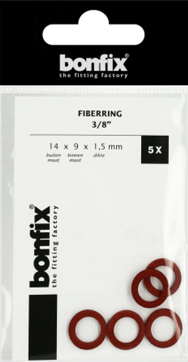 BONFIX Fiberring 1/4" (18 x 13 x 1,5 mm) 5 stuks