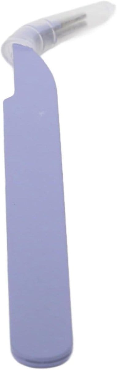 Gebogen Pincet - Fijne Punt Tool - Doe-het-zelf Knutselen - Medium Koolstofstaal - 9.2 cm - Hemelsblauw