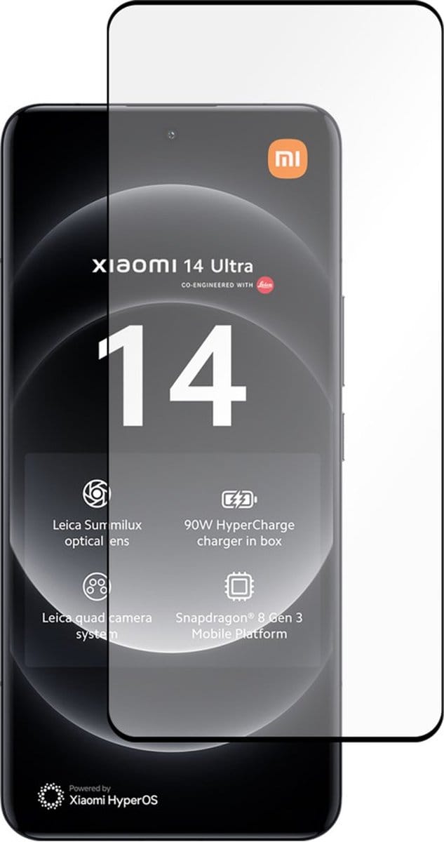 Just in Case screenprotector geschikt voor Xiaomi 14 Ultra - Screenprotector Full Cover Gehard Glas