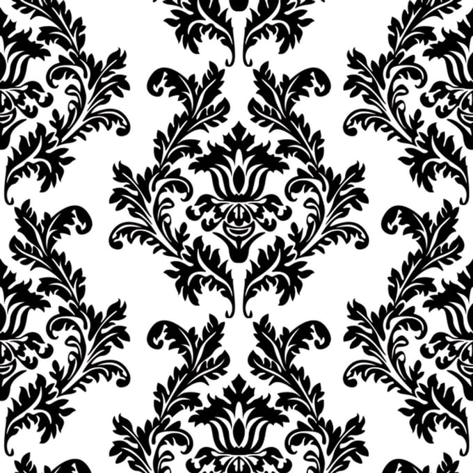 Lunch servetten White & Black Wallpaper - Maki - 33x33 cm