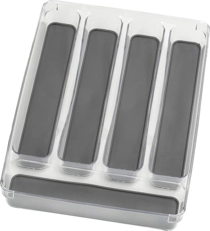 Wenko Bestekbak 23 X 32,5 X 4,5 Cm Transparant/grijs