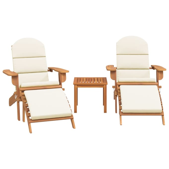 vidaXL - 3-delige - Loungeset - Adirondack - massief - acaciahout