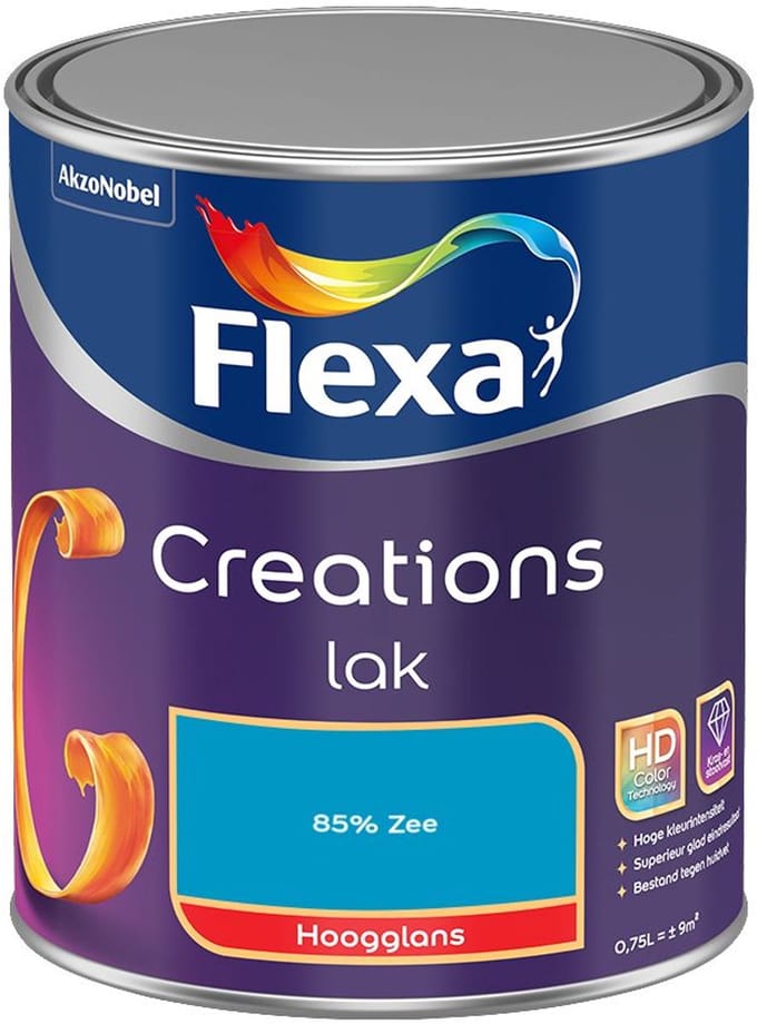 Flexa - Creations Lak Hoogglans - 85% Zee - Mengverf - 750 Ml