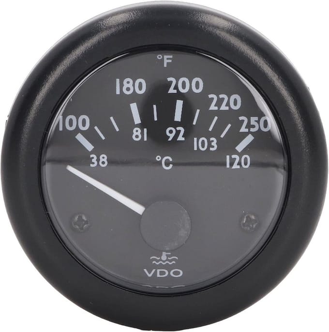 Universele Water Temperatuurmeter Auto & Boot - 52mm Dubbele Weergave Celsius/Fahrenheit