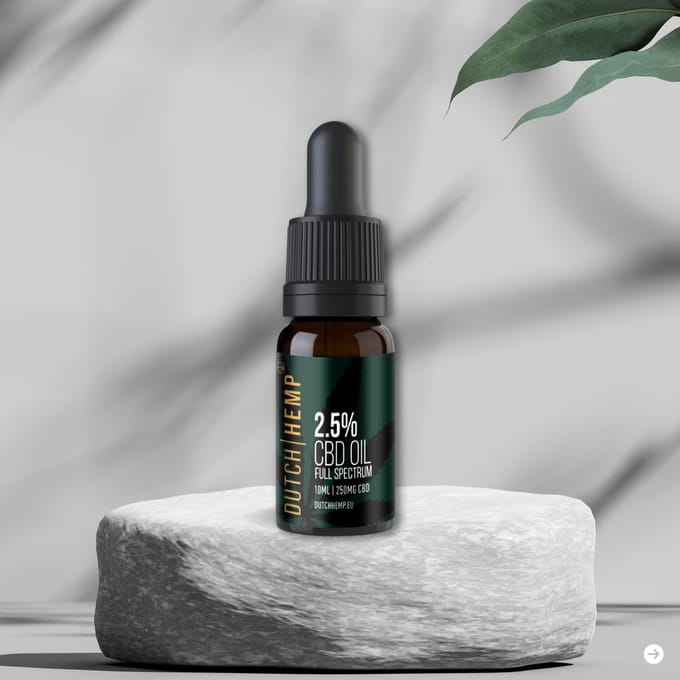 Dutch Hemp CBD-olie 2,5% - 10 ml - Full spectrum