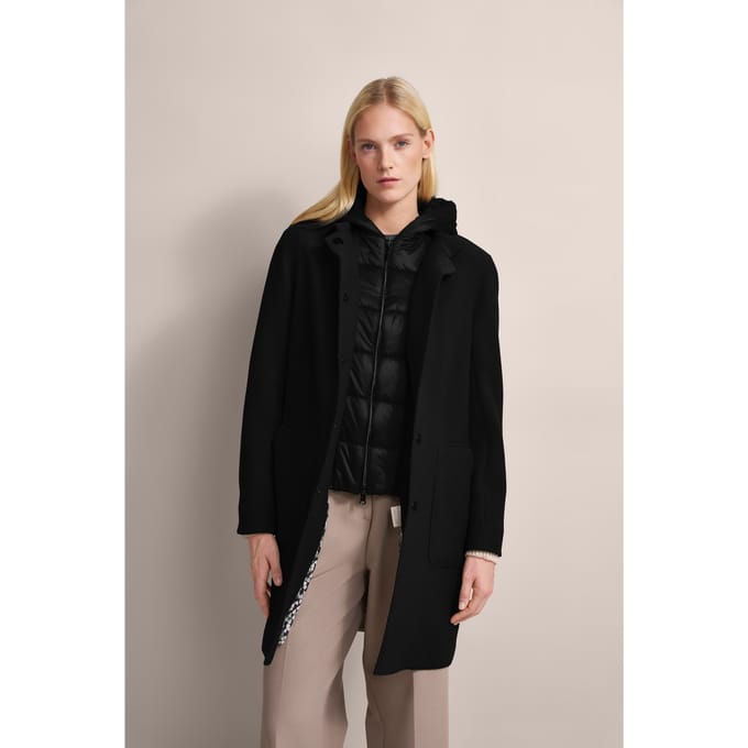 Bugatti Damen Parka met materiaalmix
