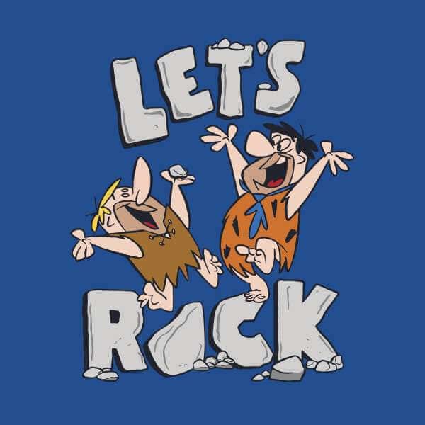 The Flintstones Let's Rock Men's T-Shirt - Royal Blue - L