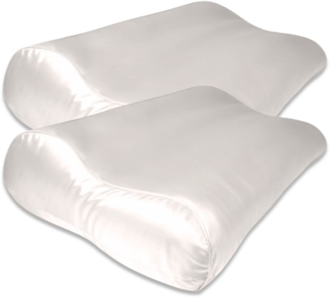 2x Zijden Kussensloop Ergonomisch Soft Ivory - 22MM - Silk Heaven - 40x60cm