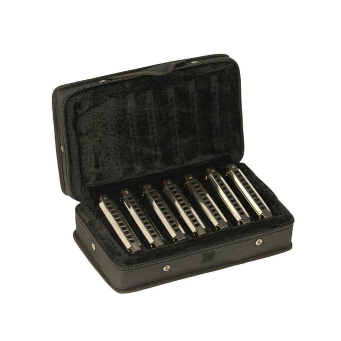 Memphis MBH-10-7 - Blues mondharmonica set - inclusief koffer