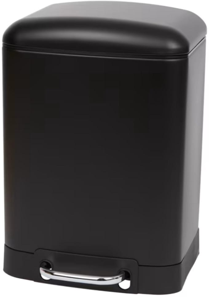 Pedaalemmer 6 liter - 22 x 16 x 32 cm - Met pedaal en soft close deksel