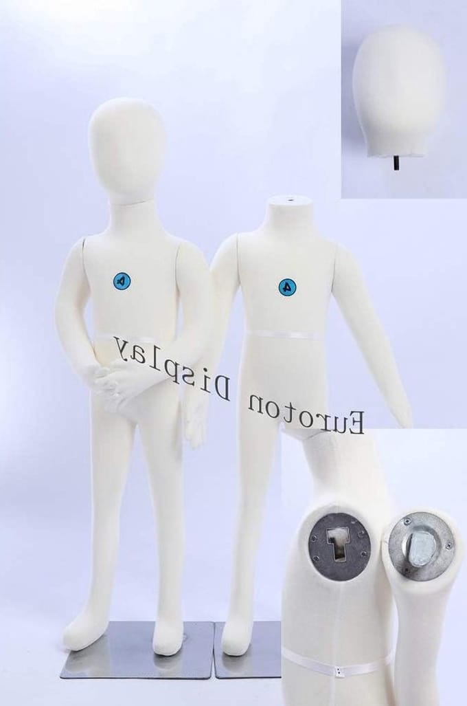 Kinder Mannequin - Kinderpop etalage - Kleding showen - Flexibel en buigbaar - 95 cm - Wit