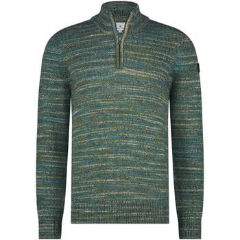 State Of Art Half Zip Trui Melange Groen - Maat XXL - Heren - Pullovers