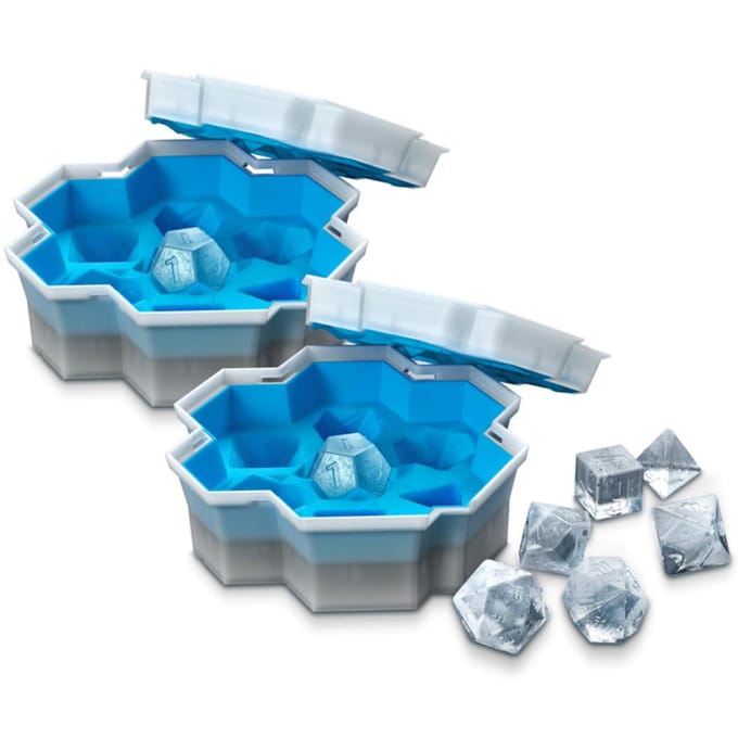 IJsdobbelstenen Zeef Ijsvorm IJsemmer Spelbak Zachte Bevroren Siliconen Bakjes blue