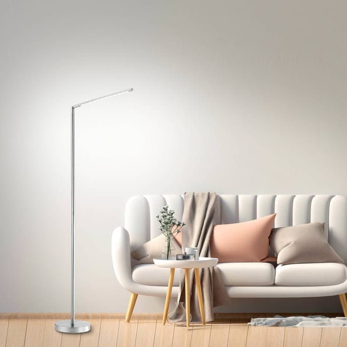 JUST LIGHT. GmbH LED vloerlamp Dawda met dimmer, staal