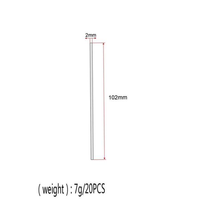 Gitaar Bas Zijstippen Toets Positiemarkeringen Muziekinstrument Inlegstippen 102 * 2mm 10 stuks Wit & 10 stuks white