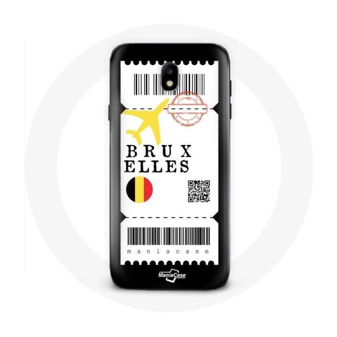 Case voor Samsung galaxy S4 Vliegticket Brussel België