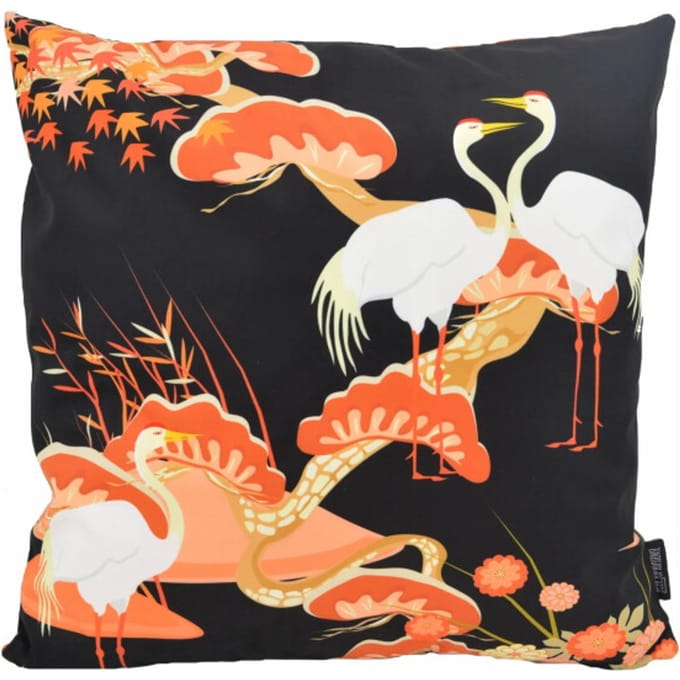 Gek op kussens! Sierkussen kraanvogel #4 | 45 x 45 cm | katoen/polyester