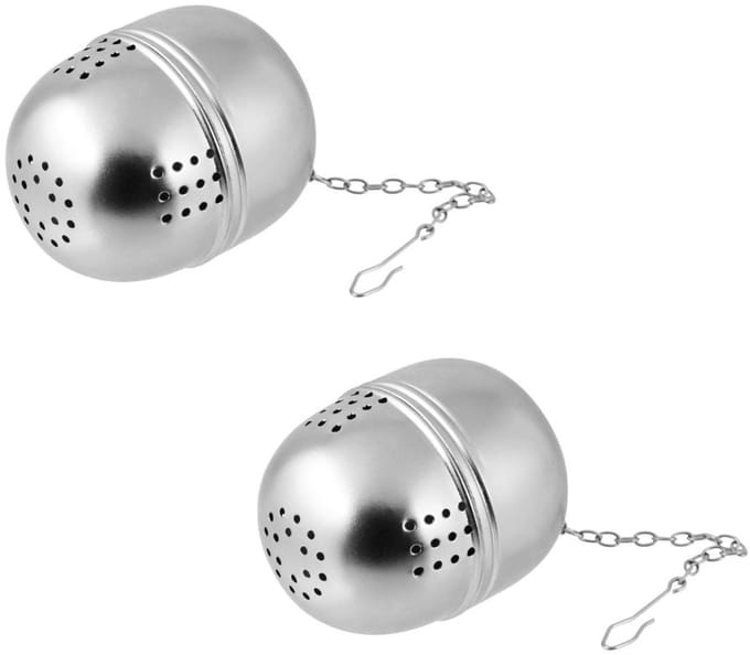 Set van 2 ovale theeballen van roestvrij staal Fackelmann Ontbijt
