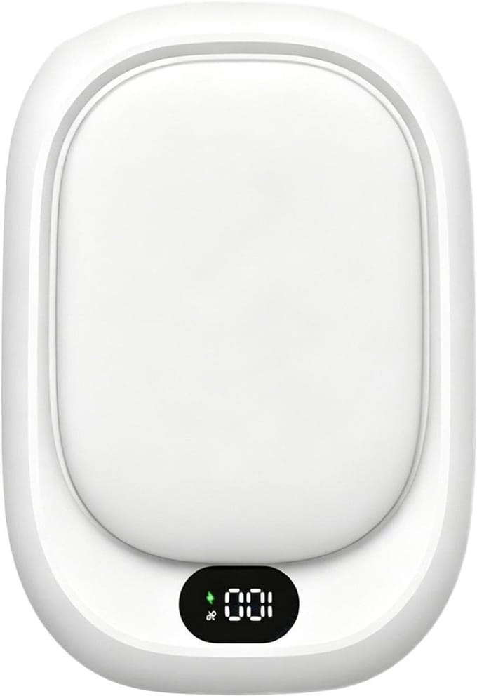 Riemventilator - Heupventilator Draagbaar - Persoonlijke Koeling - Digitaal Batterij Display - 11.7x8x5.9cm - Wit